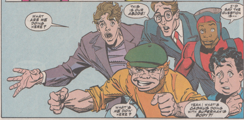 A panel that depicts the extant Newsboy Legion